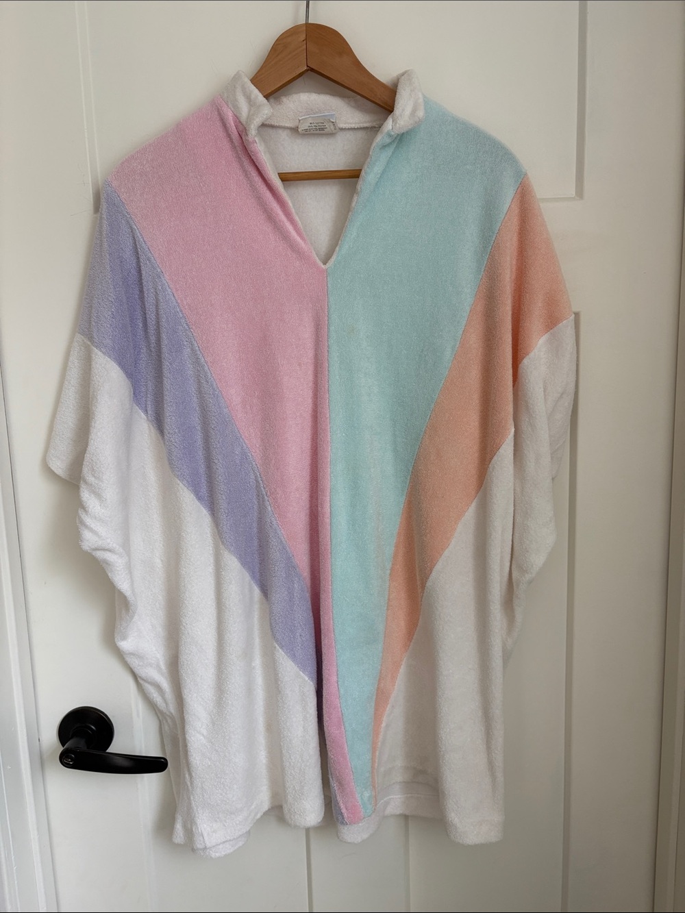 VTG Pastel Striped Terry beach cover up